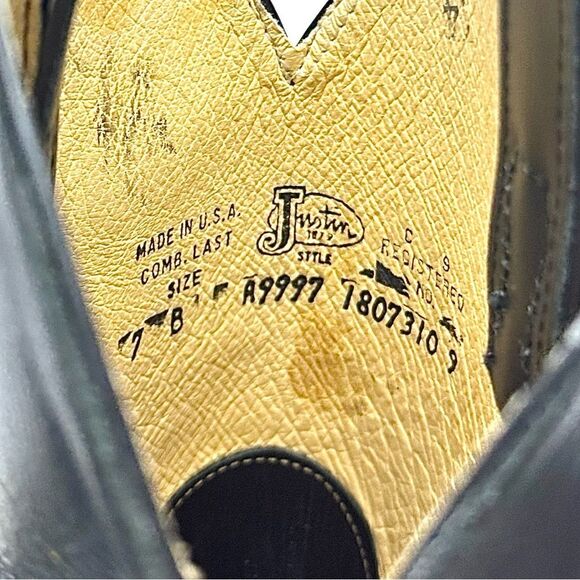 Justin Women’s Professional Rodeo Cowboy Boots Leather-Lizard USA Size 7 B USA - Picture 12 of 12